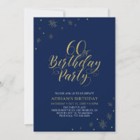 Gold & Navy Blue | Modern Chic 60th Birthday Party