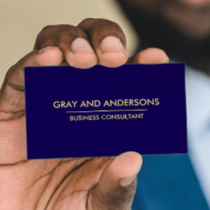 GOLD NAVY SIMPLE MINIMAL PROFESSIONAL CLEAN BUSINESS CARD