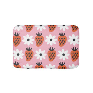 Gold neon, abstract colourful lights. bath mat