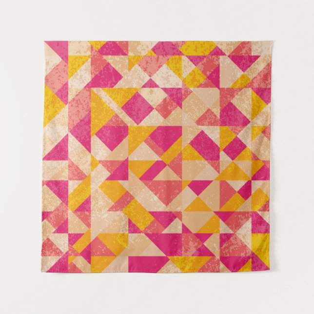 Gold neon background, colourful light effects. tapestry (Front)