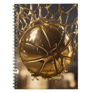 Gold Netball In A Gold Netball Net, Notebook