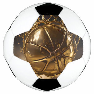 Gold Netball In A Gold Netball Net, Soccer Ball