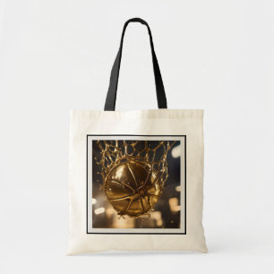 Gold Netball In A Gold Netball Net, Tote Bag