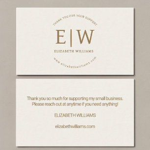 Gold Neutral Branded Business Company Thank You Card