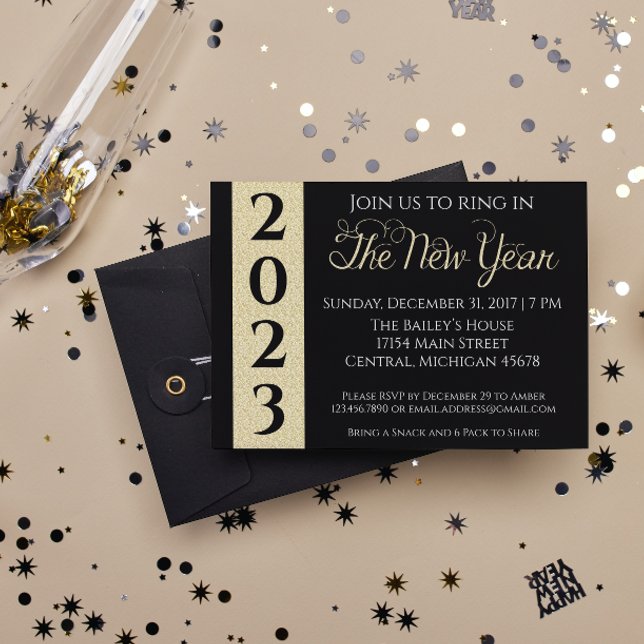 Gold New Years Eve Invitation (Creator Uploaded)