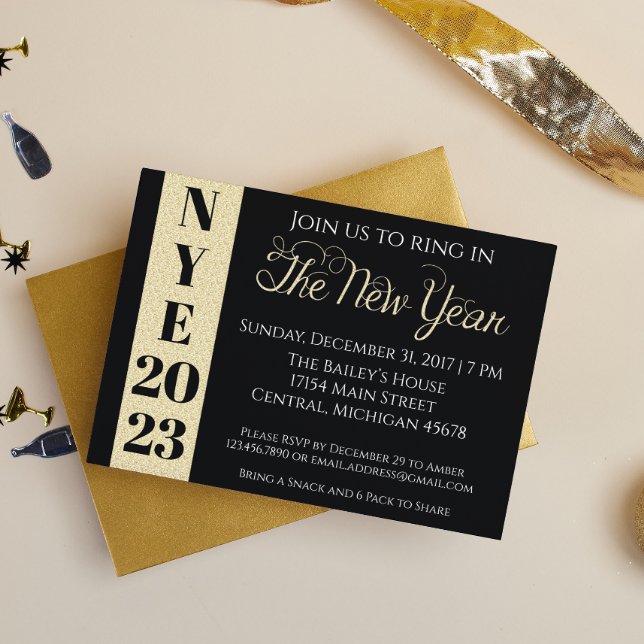 Gold New Years Eve Invitation (Creator Uploaded)