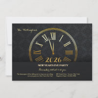Gold New Year's Party Invitation (2)