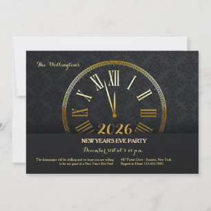 Gold New Year's Party Invitation (2)