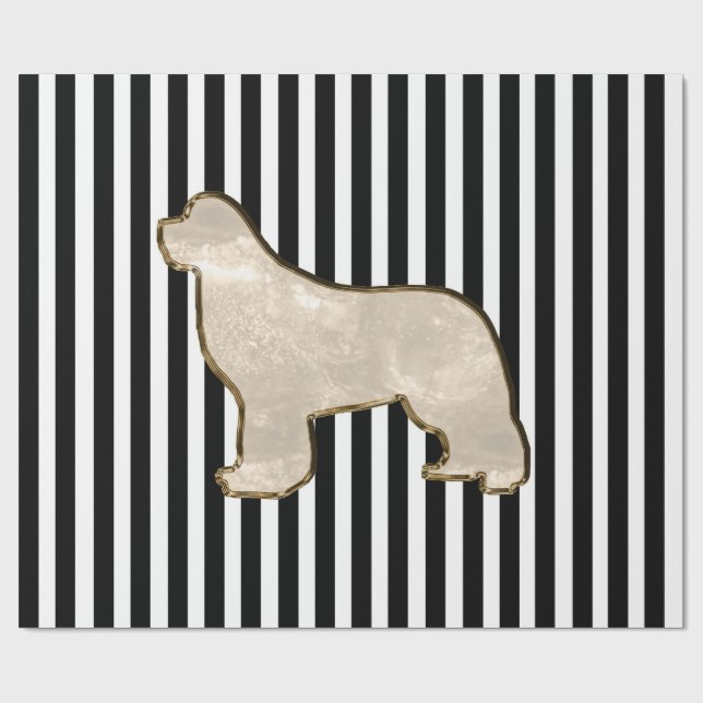 Gold Newfoundland Dog Gift Wrap (Flat)