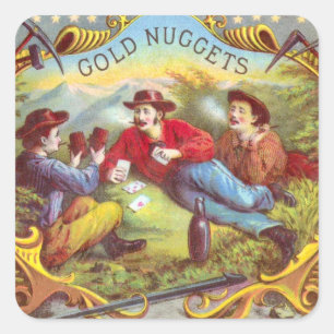 Gold Nuggets: Antique Cigar Label Wild West Art