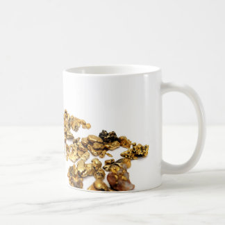 Gold Nuggets On White Coffee Mug
