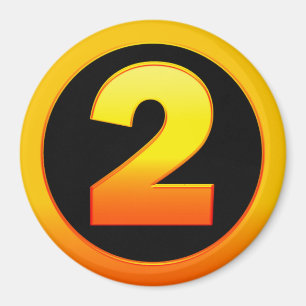 Gold Number 2 Magnet
