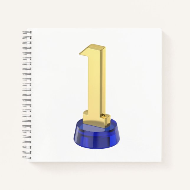 Gold number one trophy notebook (Front)