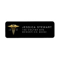 Gold Nursing Symbol | Custom Label
