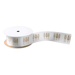 Gold Nutcracker Christmas  Satin Ribbon