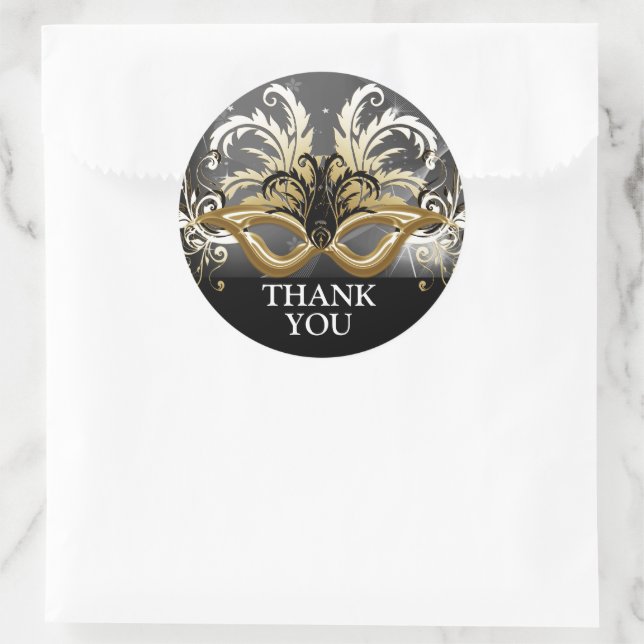 Gold NYE Masquerade Party Envelope Seal (Bag)