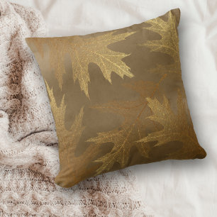 Gold Oak Leaf Cushion