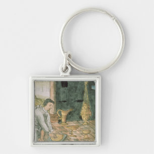 Gold objects in an Aztec shop Key Ring