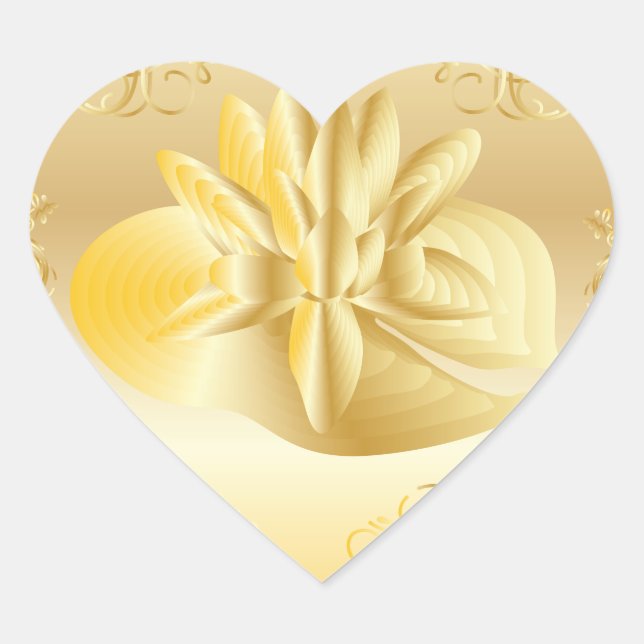 GOLD OCCASION CELEBRATION ROMANTIC STICKER (Front)