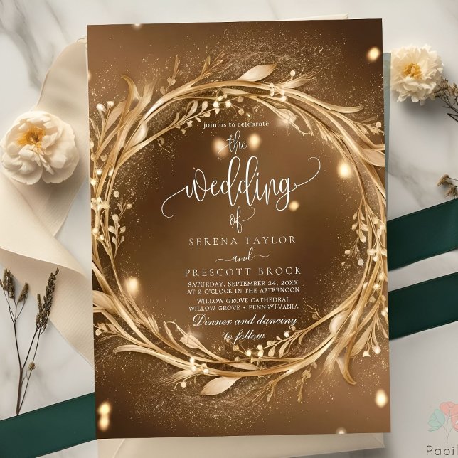 Gold of Love Romantic Glam Wedding Invitation (Creator Uploaded)