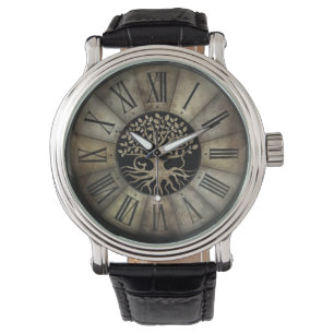 Gold Of Savannah tree of life clock Watch