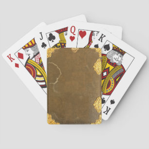 Gold & Old Book Cover Playing Cards