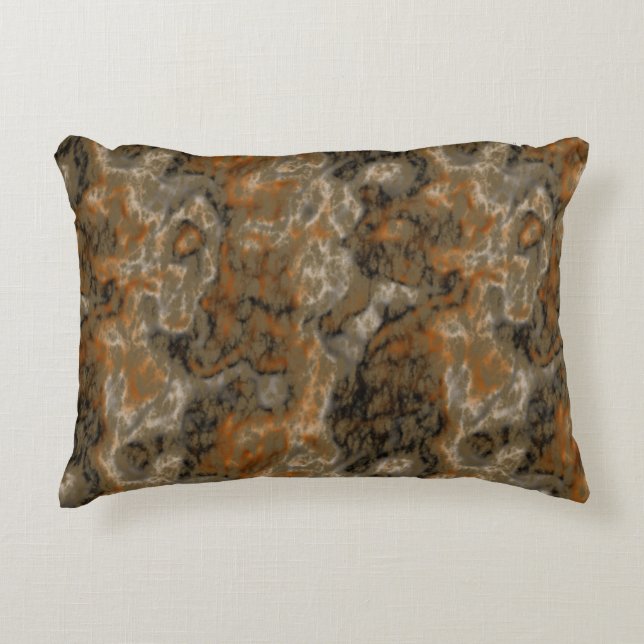 gold olive and black abstract  decorative cushion (Front)
