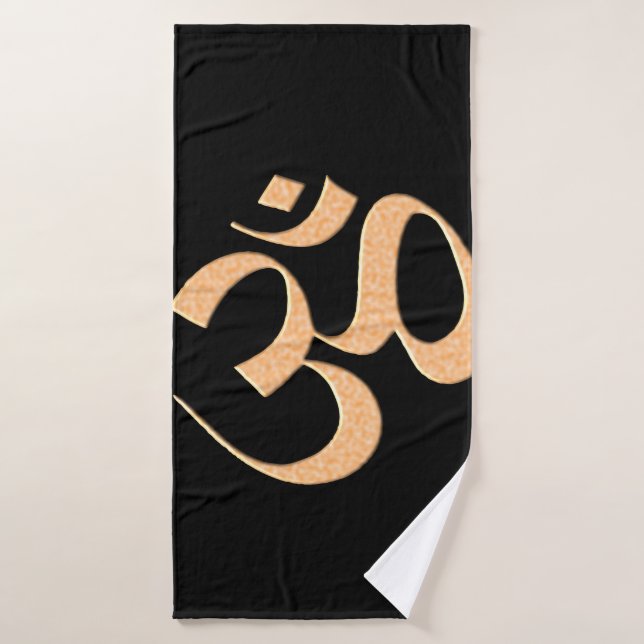 Gold Om  Bath Towel (Bath Towel)