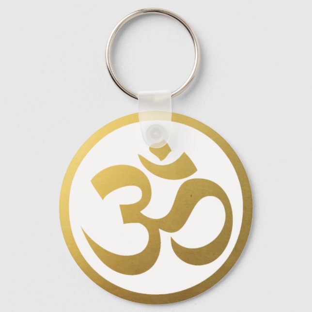 Gold OM Symbol Keychain (Front)
