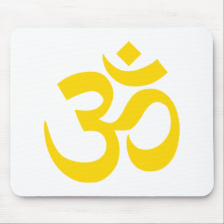 Gold Om Symbol Mouse Pad