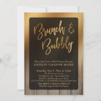 Gold Ombre Barn Wood Brunch & Bubbly