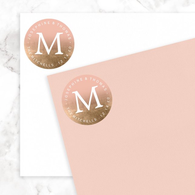 Gold Ombre Fade Custom Colour Wedding Sticker (Creator Uploaded)