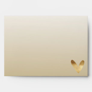 Gold Ombre Heart Envelope