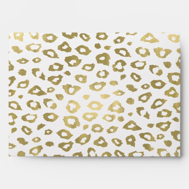 Gold Ombre Leopard Print Envelope (Front)