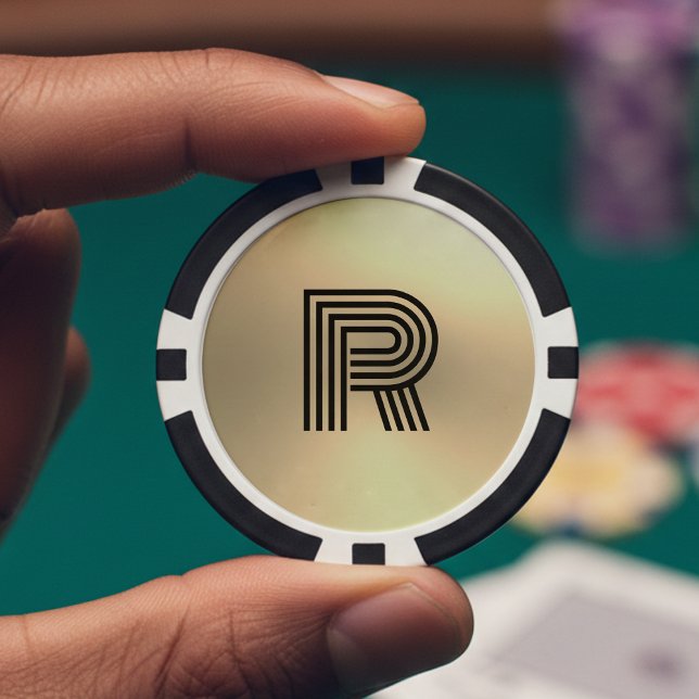 Gold Ombre Monogram Poker Chips (Creator Uploaded)