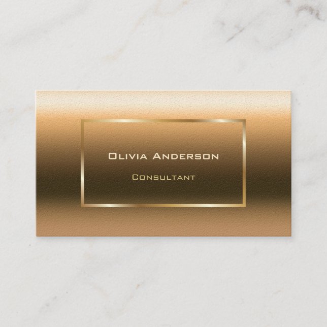Gold Ombre Professional Business Card (Front)