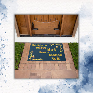 Gold on Blue - Better than a...   Doormat