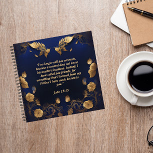 Gold on Blue Spend Time With Jesus Journal