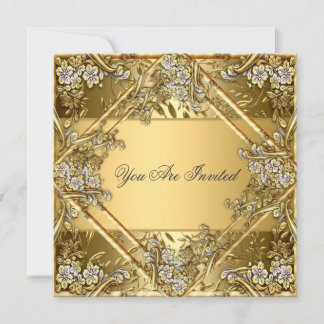 Gold on Gold Any Party Invitation