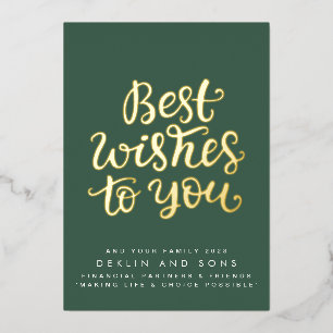 Gold on Green   Best Wishes to you and your family