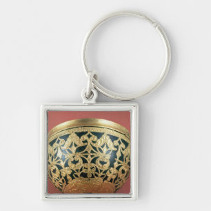 Gold openwork for a varnished bowl key ring
