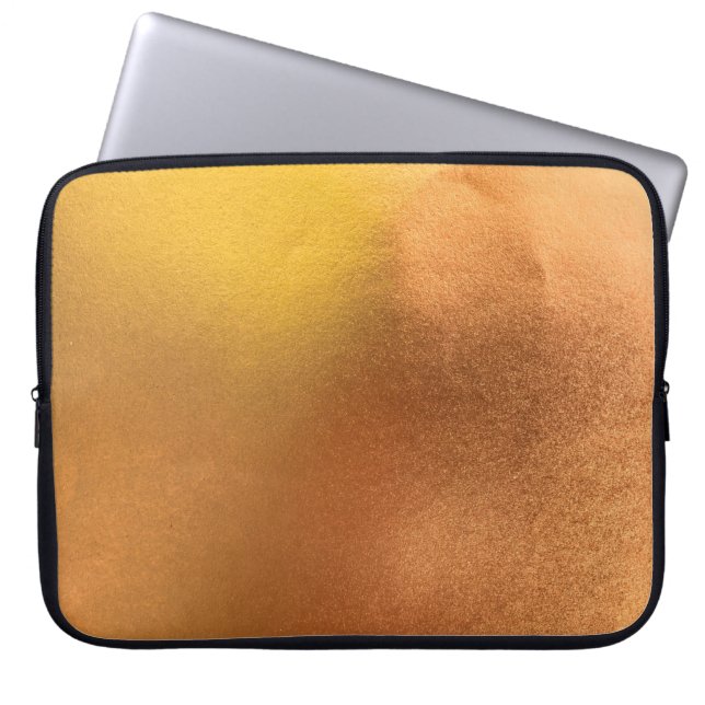 Gold or foil colour texture background abstract, a laptop sleeve (Front)