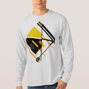 Gold Orange Black Abstract Art Diamond Design T-Shirt
