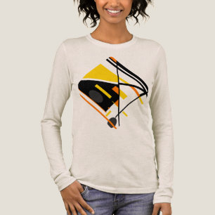 Gold Orange Black Abstract Art Diamond Design Tri-Blend Shirt
