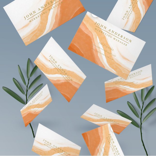 Gold Orange | Modern Professional  Business Card (Creator Uploaded)