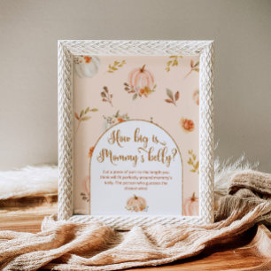 Gold orange pumpkin how big is mummy's belly game poster