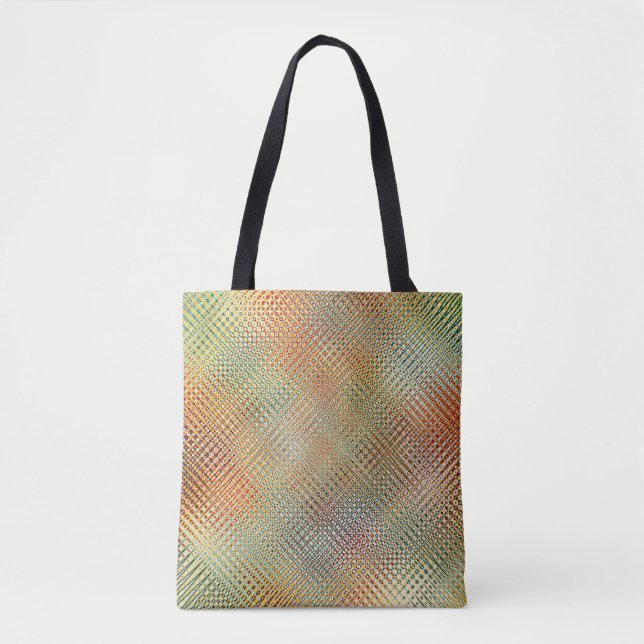 Gold Orange Yellow Pink Red Green Pattern Tote Bag (Front)