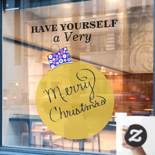 Gold Ornament Ball Merry Christmas