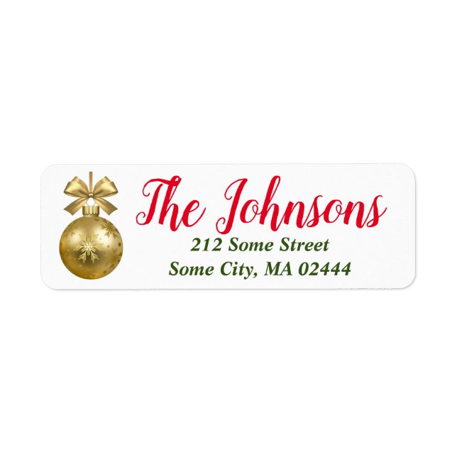 Gold Ornament Christmas Return (Front)