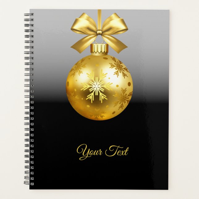 Gold Ornament Holiday Planner (Front)
